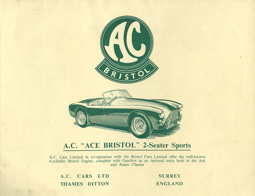 1953 AC Ace Brochure Page 1